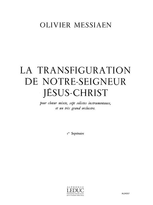 Olivier Messiaen: Transfiguration De Notre-Seigneur JésusChrist V.1