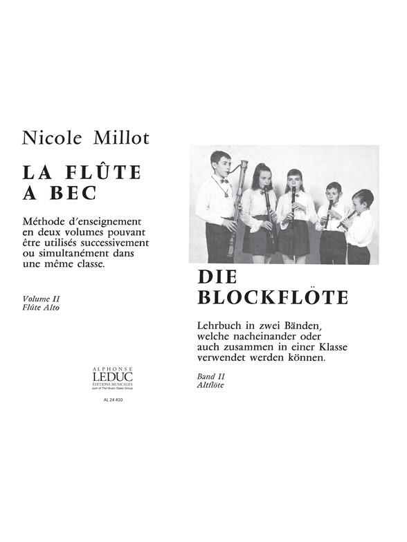 Nicole Millot: La Flute a Bec Vol.2: Alto