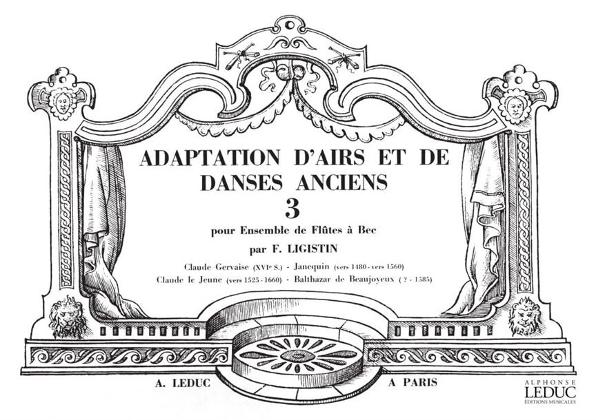 Adaptation dAirs et de Danses anciens Vol.3