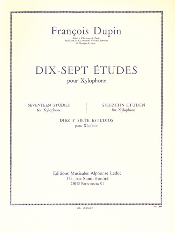 François Dupin: Seventeen Studies for Xylophone