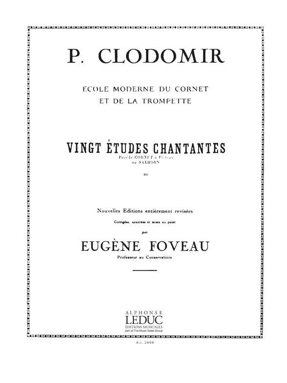 Pierre Clodomir: Etudes Chantantes