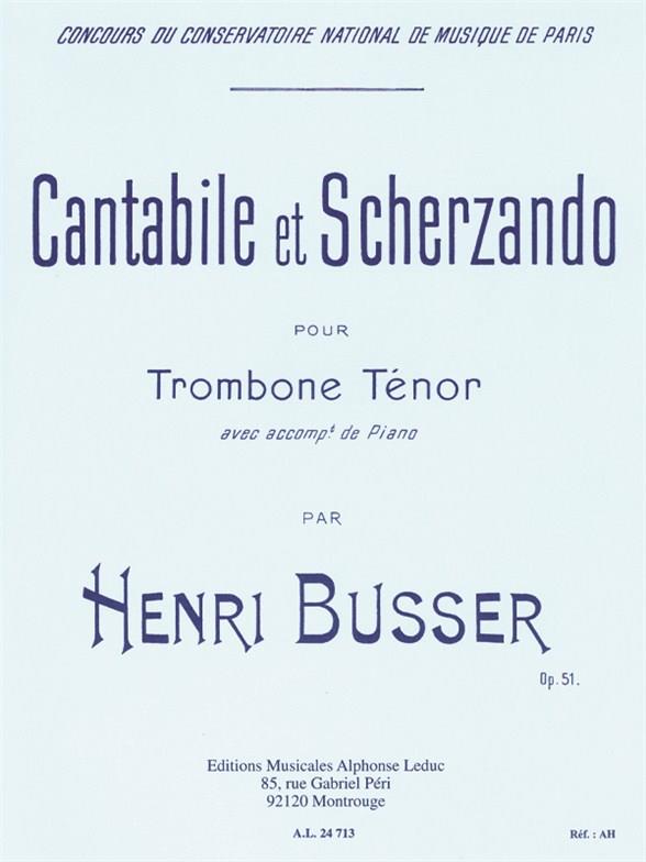 Henri Busser: Cantabile and Scherzando, fuer Trombone and Piano