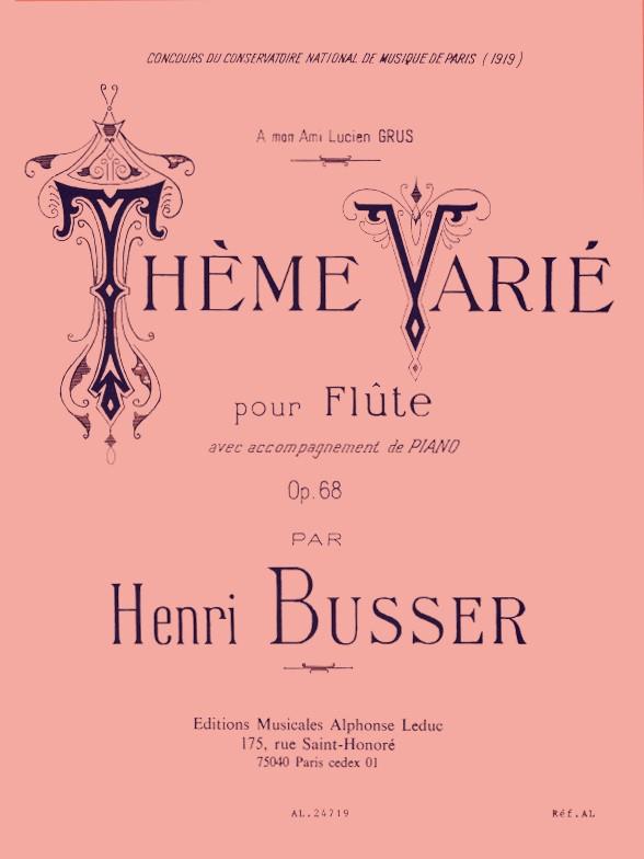 Henri Busser: Theme Varie Op68
