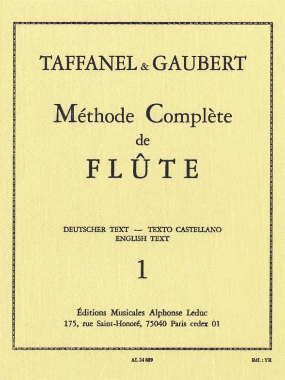 Paul Taffanel: Methode Complete de Flute Volume 1