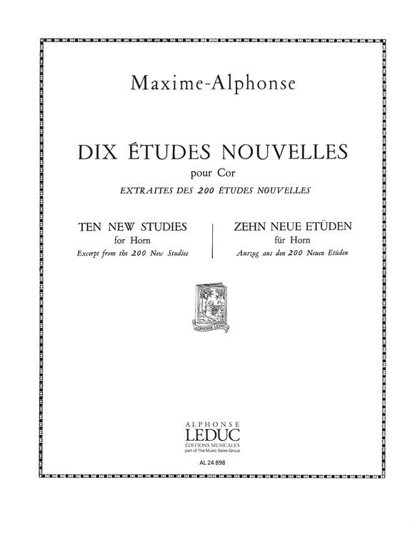 Maxime-Alphonse: 10 Etudes nouvelles