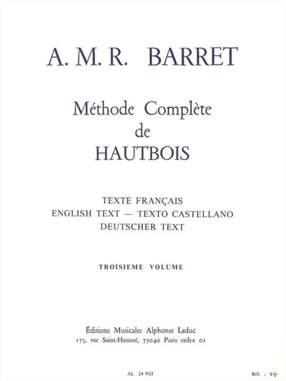 Appollon Marie Rose Barret: Méthode Complète de Hautbois