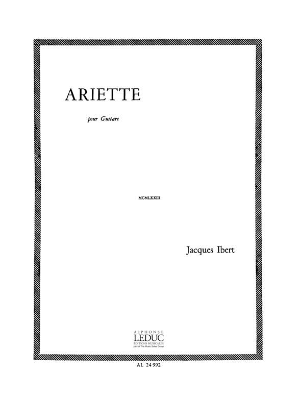 Jacques Ibert: Ariette