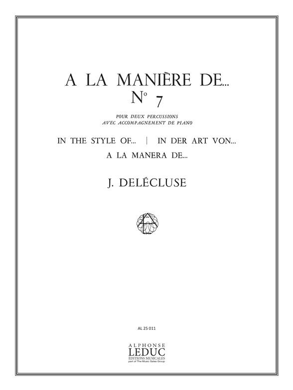 J. Delecluse: A La Maniere De N07