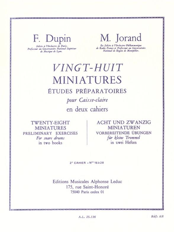Francois Dupin: 28 Miniatures