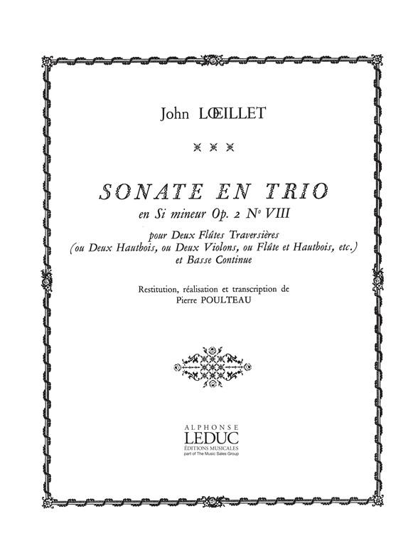 Sonate en Trio Op.2, No.8 in B minor