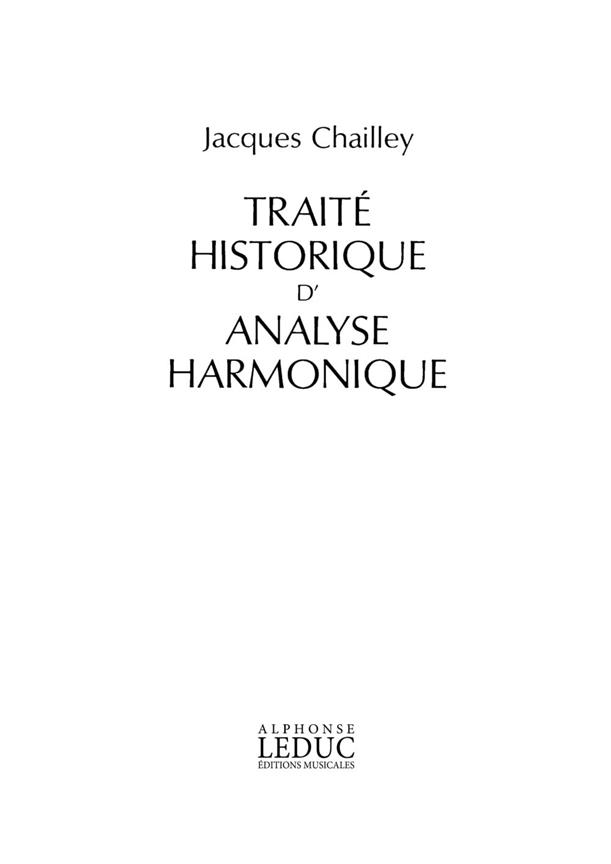 Traite Historique Danalyse Harmonique Music Theory