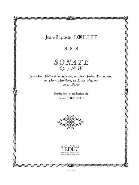 Jb Loeillet: Sonate Op5 N04