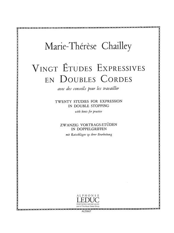 20 Etudes expressives en double Cordes