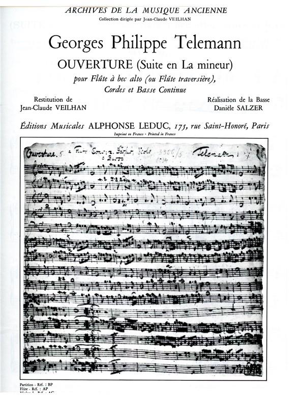 Telemann Suite In a Minor Harpsichord Part