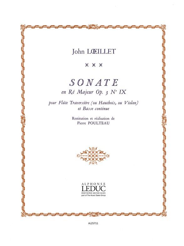 John Loeillet: Sonate Opus 3 No. 9 In D