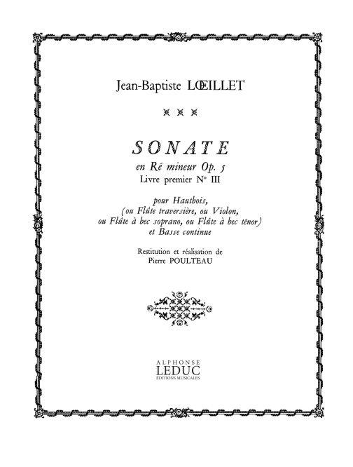 Sonate Op.5, No.3 in D minor