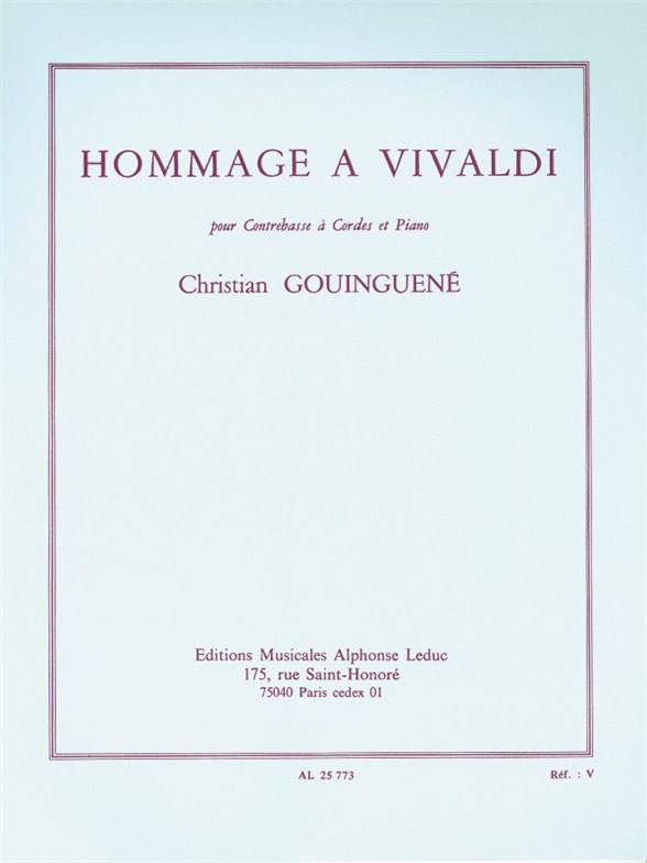 Christian Gouinguené: Hommage A Vivaldi - Double Bass And Piano