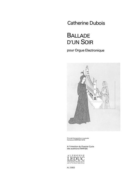 C. Dubois: Ballade D'Un Soir