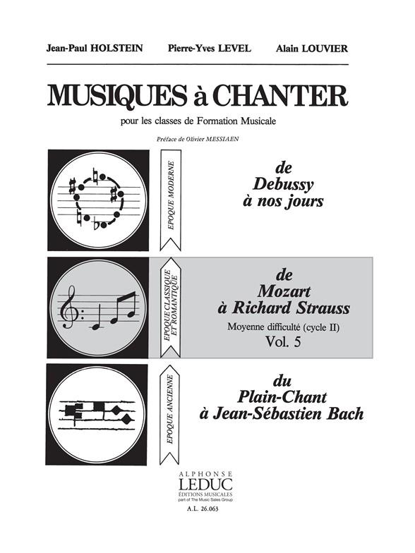 Musiques A Chanter Cycle 2 Niveau Moyen/Volume 5