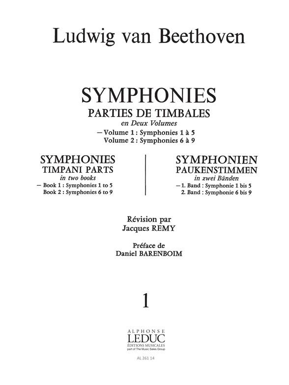 Beethoven: Symphonies Volume 1 Timbales