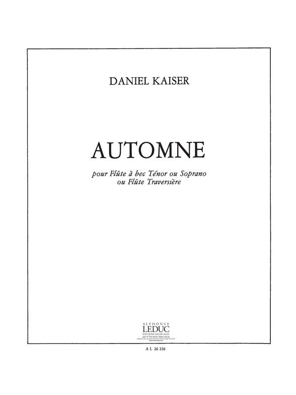 Hermann Josef Kaiser: Automne for Flute or Recorder Solo