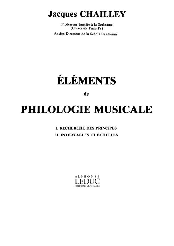 Elements de Philologie Musicale Music Theory