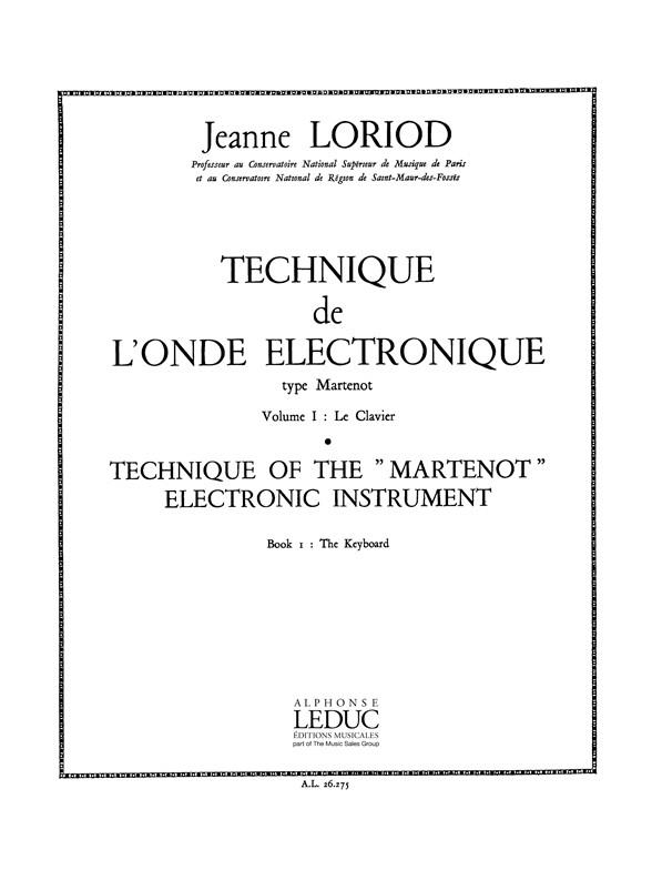 Technique de lOnde electronique type Martenot V.1