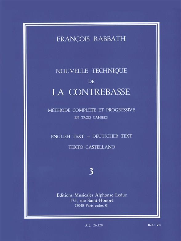 François Rabbath: Nouvelle Technique de la Contrebasse