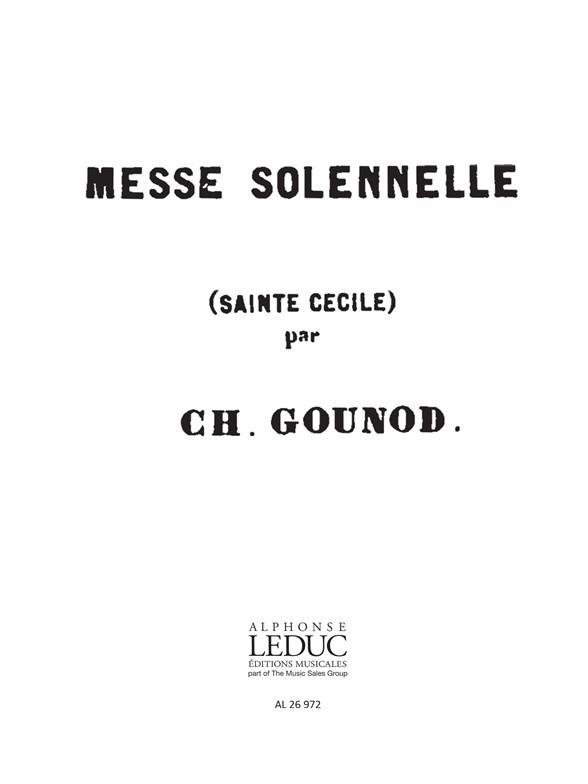 Messe Solenelle de Sainte Cecile Soprano 1 Part