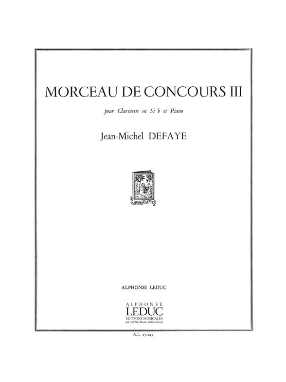 J.M. Defaye: Morceau De Concours 3
