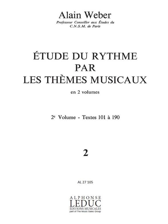 Etude Du Rythme Par Les Themes Musicaux/Volume 2