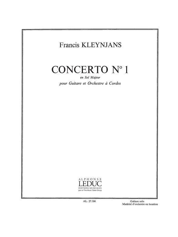 Francis Kleynjans: Concerto No.1 in G major