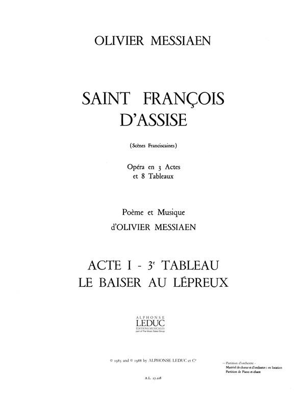 Olivier Messiaen: St. Francis of Assisi