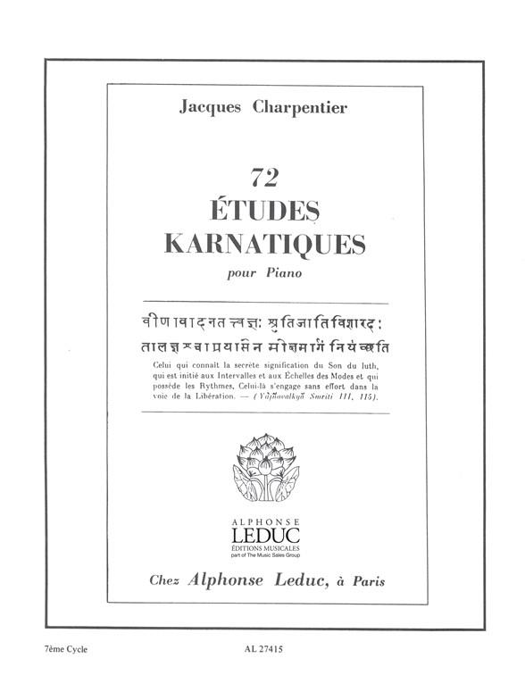 Jean-Louis Charpentier: 74 Etudes Karnatiques Cycle 07