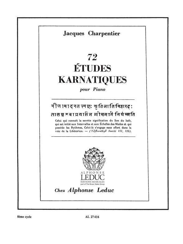 Jean-Louis Charpentier: 75 Etudes Karnatiques Cycle 08