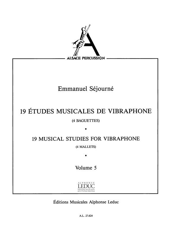 Sejourne: 19 Musical Studies for Vibraphone