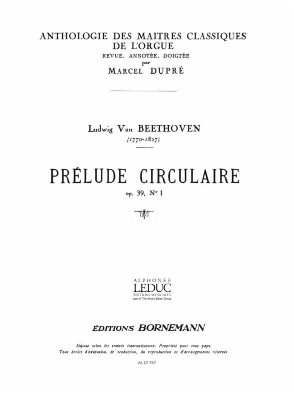 Beethoven: Prelude Circulaire Op39/N01