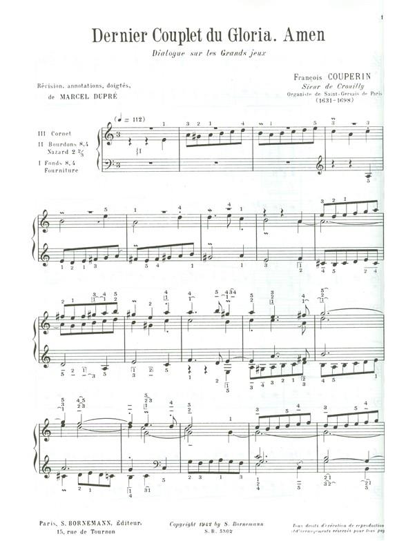 François Couperin: Gloria:Dernier Couplet:Amen