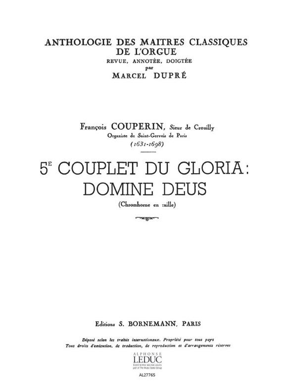 François Couperin: Gloria:Couplet N05:Domine Deus