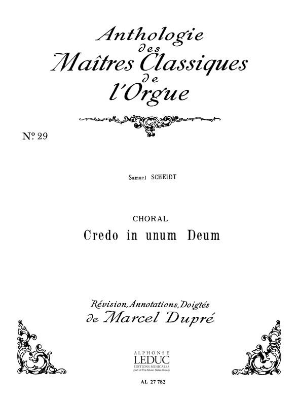 Scheidt: Choral:Credo In Unum Deum