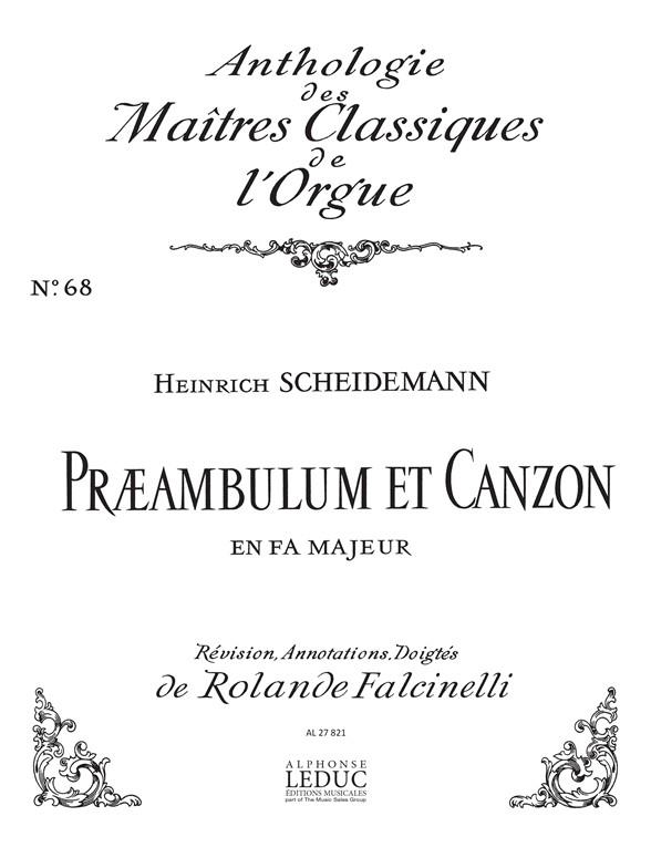 Scheidemann: Preambulum Et Canzon En Fa Maj