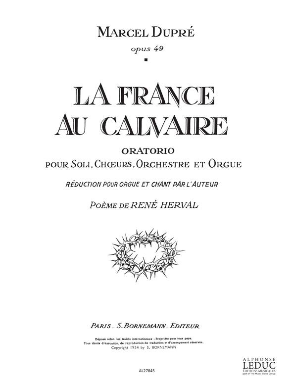 Dupre: France Au Calvaire Op 49