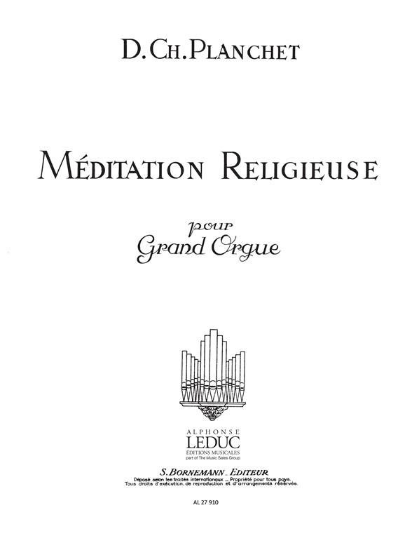 Planchet: Meditation Religieuse