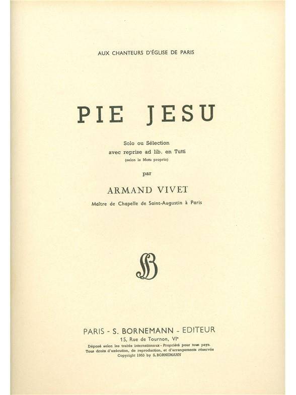 Vivet: Pie Jesu