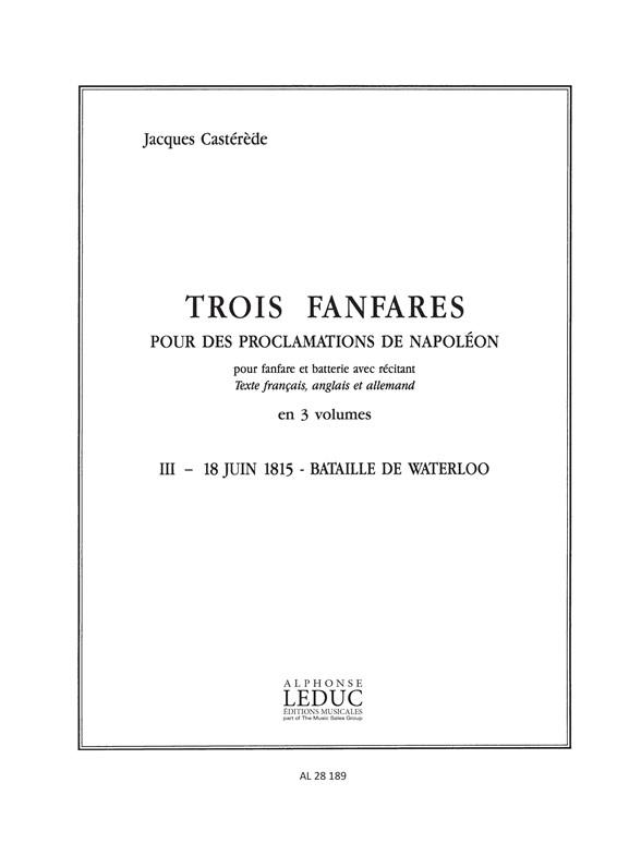 3 Fanfares pour des Proclamations de Napoleon v 3