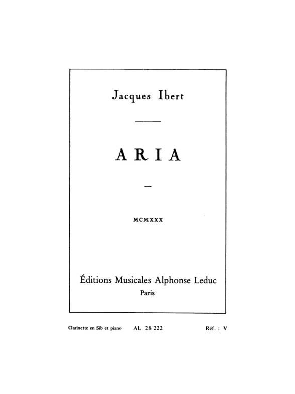 Jacques Ibert: Aria