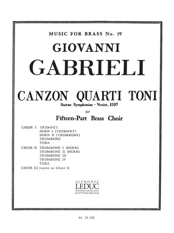 Giovanni Gabrieli: Canzon quarti Toni