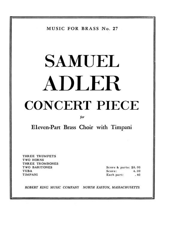 Samuel Adler: Concert Piece