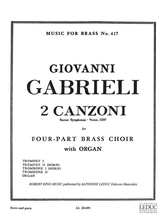 Andrea Gabrieli: 2 Canzoni Septimi Toni