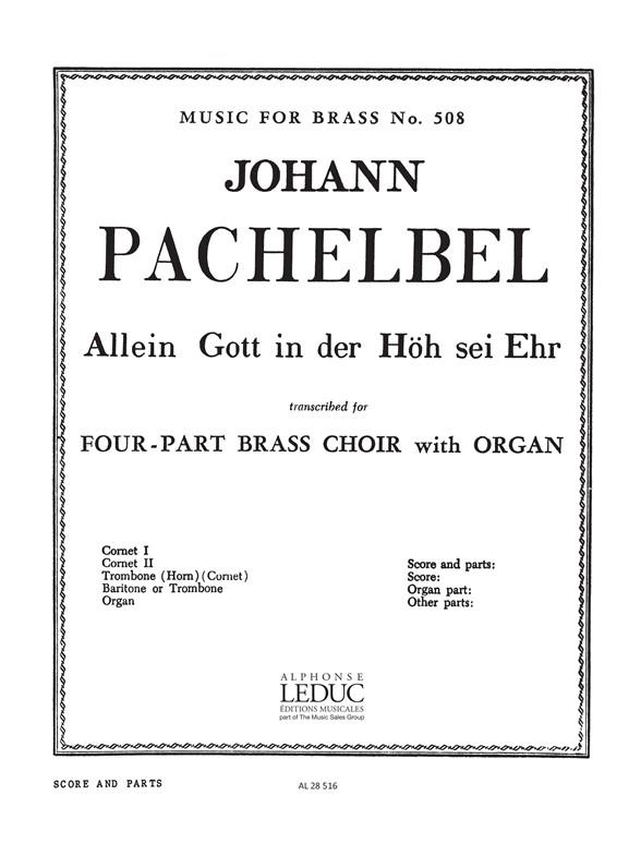 Pachelbel: Allein Gott In Der Hoh Sei Ehr